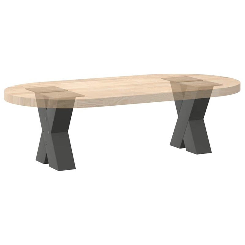 vidaXL 2 db antracitszürke X alakú acél dohányzóasztal láb 30x(30-31) cm