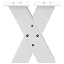 vidaXL 2 db fehér, X alakú acél dohányzóasztal láb 40 x (30-31) cm