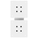 vidaXL 2 db fehér, X alakú acél dohányzóasztal láb 40 x (30-31) cm