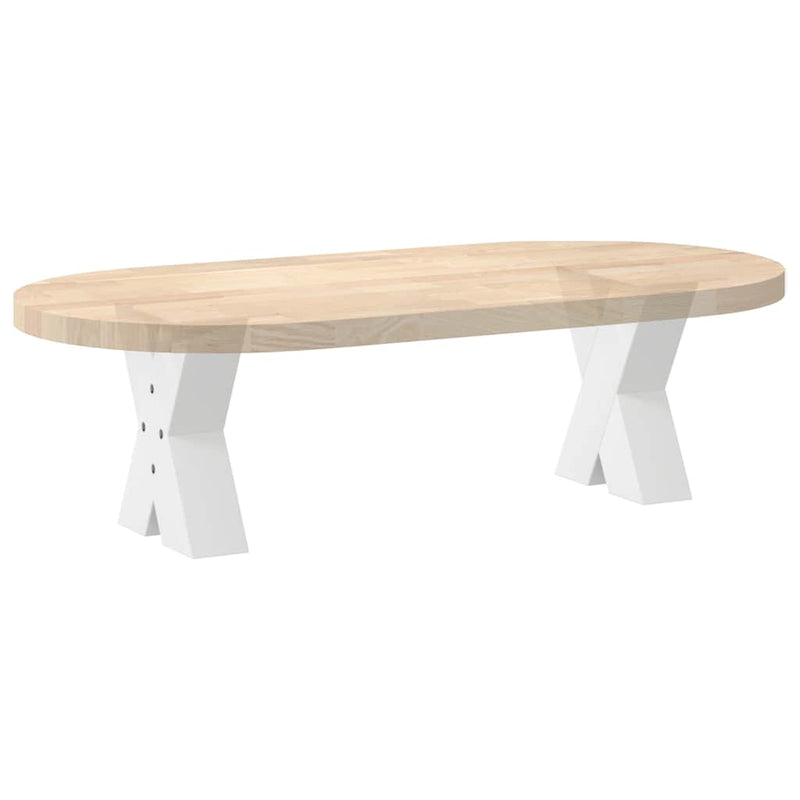 vidaXL 2 db fehér, X alakú acél dohányzóasztal láb 40 x (30-31) cm