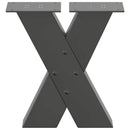vidaXL 2 db antracitszürke X-alakú acél dohányzóasztal láb 40x(30-31) cm