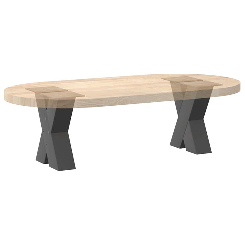 vidaXL 2 db antracitszürke X-alakú acél dohányzóasztal láb 40x(30-31) cm