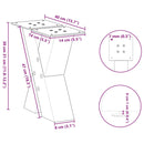 vidaXL 2 db antracitszürke X-alakú acél dohányzóasztal láb 40x(30-31) cm