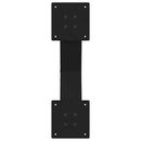 vidaXL 2 db fekete, X alakú acél dohányzóasztal láb 50 x (30-31) cm