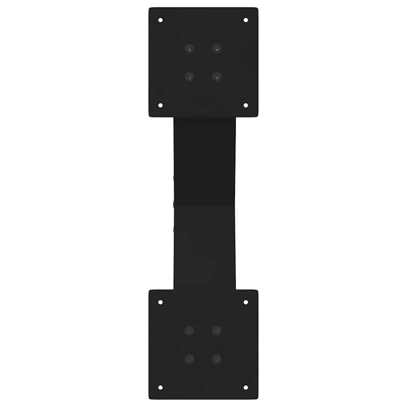 vidaXL 2 db fekete, X alakú acél dohányzóasztal láb 50 x (30-31) cm