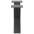 vidaXL 2 db antracitszürke X-alakú acél dohányzóasztal láb 50x(30-31) cm