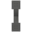 vidaXL 2 db antracitszürke X-alakú acél dohányzóasztal láb 50x(30-31) cm