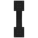 vidaXL 2 db fekete, X alakú acél dohányzóasztal láb 60 x (30-31) cm