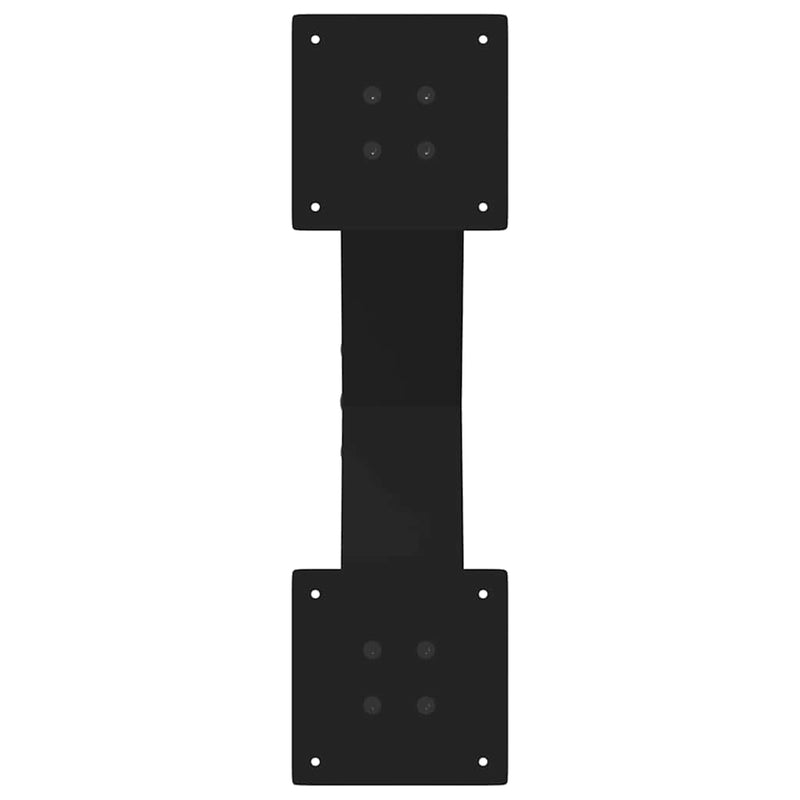 vidaXL 2 db fekete, X alakú acél dohányzóasztal láb 60 x (30-31) cm