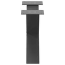 vidaXL 2 db antracitszürke X-alakú acél dohányzóasztal láb 60x(30-31) cm