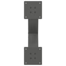 vidaXL 2 db antracitszürke X-alakú acél dohányzóasztal láb 60x(30-31) cm