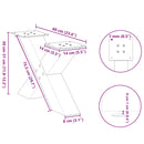 vidaXL 2 db X alakú natúr acél dohányzóasztal láb 60 x (30-31) cm