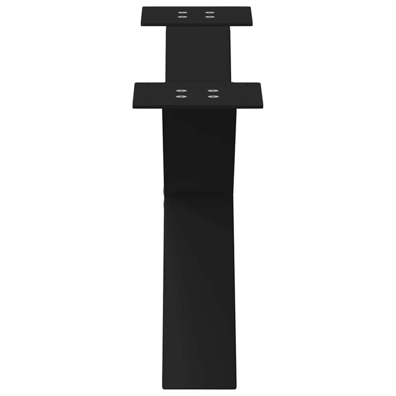 vidaXL 2 db fekete, X alakú acél dohányzóasztal láb 70 x (30-31) cm