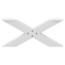 vidaXL 2 db fehér, X alakú dohányzóasztal láb 70 x (30-31) cm acél