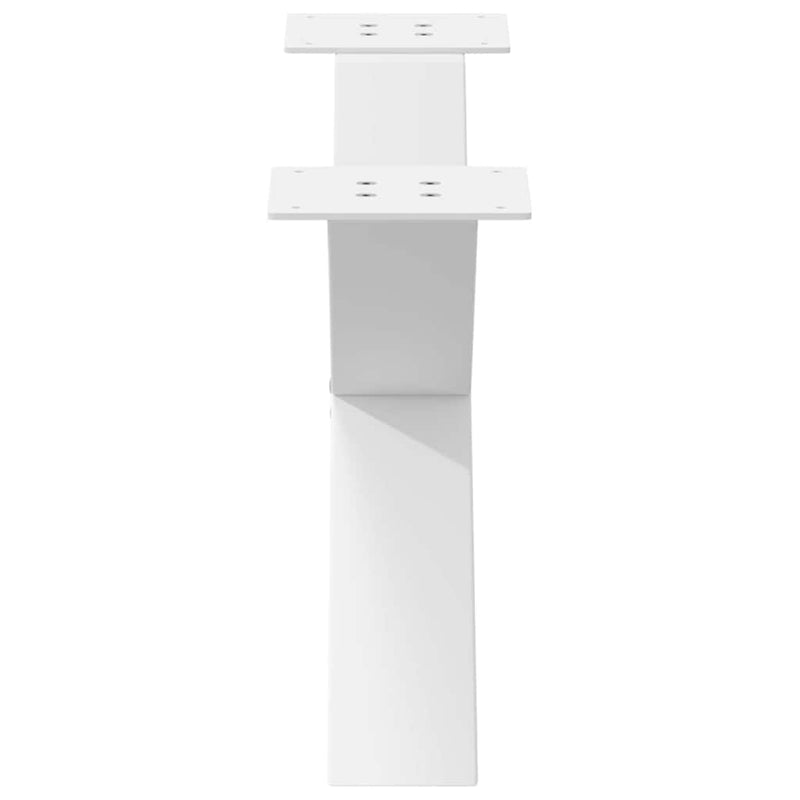 vidaXL 2 db fehér, X alakú dohányzóasztal láb 70 x (30-31) cm acél