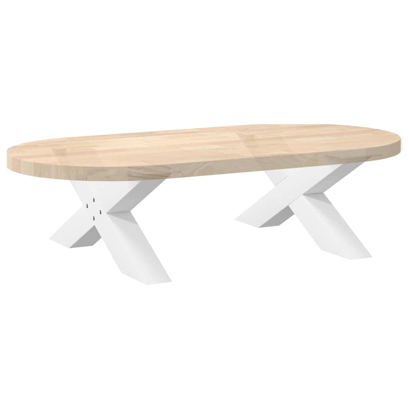 vidaXL 2 db fehér, X alakú dohányzóasztal láb 70 x (30-31) cm acél