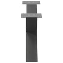 vidaXL 2 db antracitszürke X-alakú acél dohányzóasztal láb 70x(30-31) cm