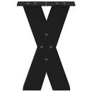 vidaXL 2 db fekete, X alakú acél dohányzóasztal láb 28 x (42-43) cm