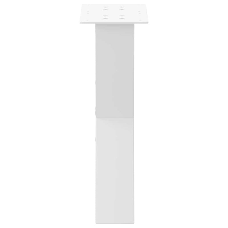 vidaXL 2 db fehér, X alakú acél dohányzóasztal láb 28 x (42-43) cm