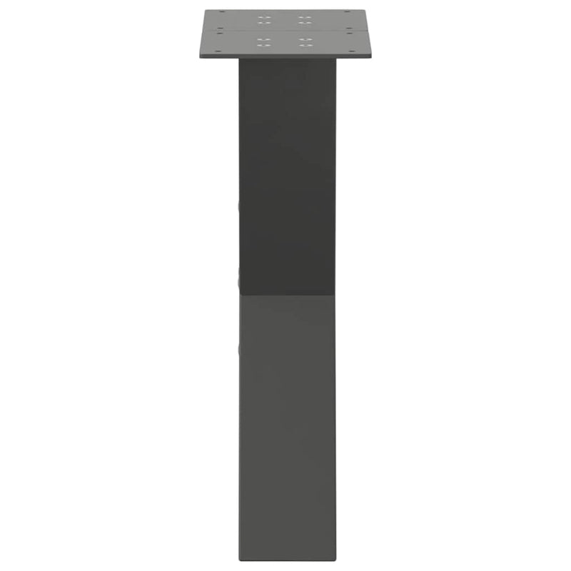 vidaXL 2 db antracitszürke X-alakú acél dohányzóasztal láb 28 x (42-43) cm