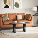 vidaXL 2 db fekete, X alakú acél dohányzóasztal láb 38 x (42-43) cm