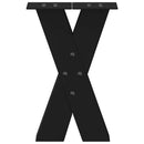 vidaXL 2 db fekete, X alakú acél dohányzóasztal láb 38 x (42-43) cm
