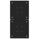 vidaXL 2 db fekete, X alakú acél dohányzóasztal láb 38 x (42-43) cm