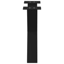 vidaXL 2 db fekete, X alakú acél dohányzóasztal láb 50 x (42-43) cm