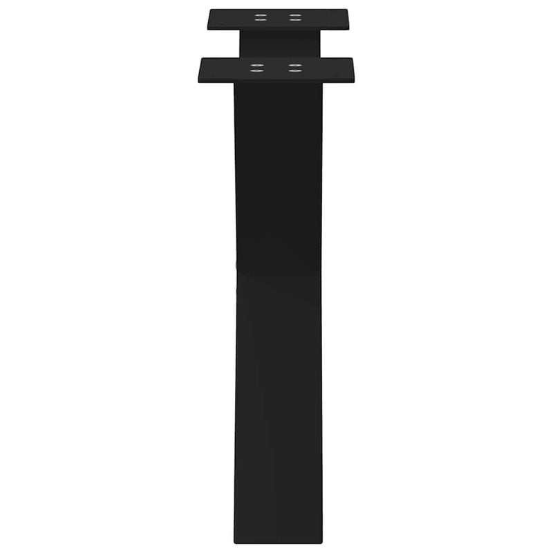 vidaXL 2 db fekete, X alakú acél dohányzóasztal láb 50 x (42-43) cm