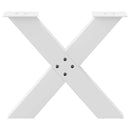 vidaXL 2 db fehér, X alakú acél dohányzóasztal láb 50 x (42-43) cm
