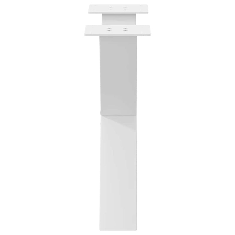 vidaXL 2 db fehér, X alakú acél dohányzóasztal láb 50 x (42-43) cm
