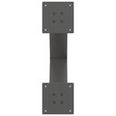 vidaXL 2 db antracitszürke X-alakú acél dohányzóasztal láb 50x(42-43) cm