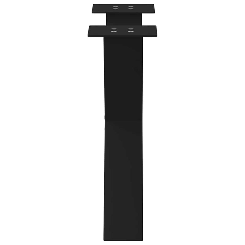 vidaXL 2 db fekete, X alakú acél dohányzóasztal láb 60 x (42-43) cm