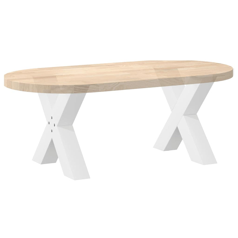 vidaXL 2 db fehér, X alakú acél dohányzóasztal láb 60 x (42-43) cm