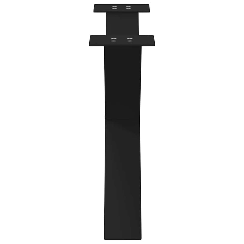 vidaXL 2 db fekete, X alakú acél dohányzóasztal láb 70 x (42-43) cm