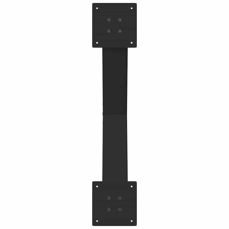 vidaXL 2 db fekete, X alakú acél dohányzóasztal láb 70 x (42-43) cm