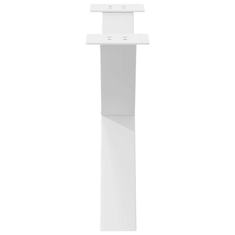 vidaXL 2 db fehér, X alakú dohányzóasztal láb 70 x (42-43) cm acél