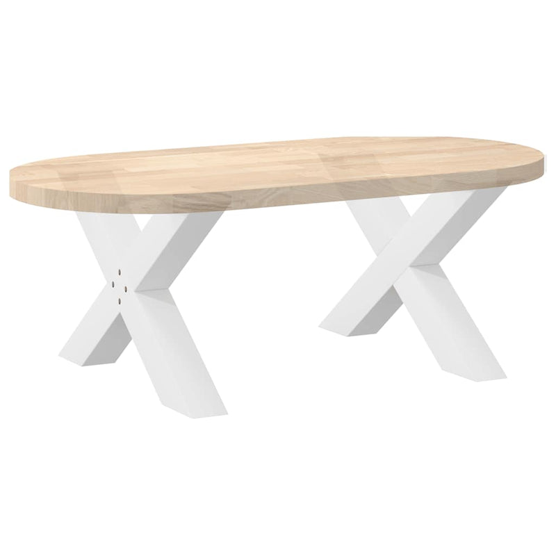 vidaXL 2 db fehér, X alakú dohányzóasztal láb 70 x (42-43) cm acél