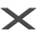 vidaXL 2 db antracitszürke X-alakú acél dohányzóasztal láb 70 x (42-43) cm