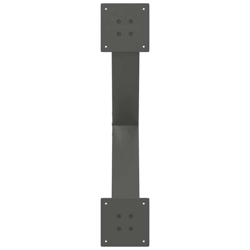 vidaXL 2 db antracitszürke X-alakú acél dohányzóasztal láb 70 x (42-43) cm