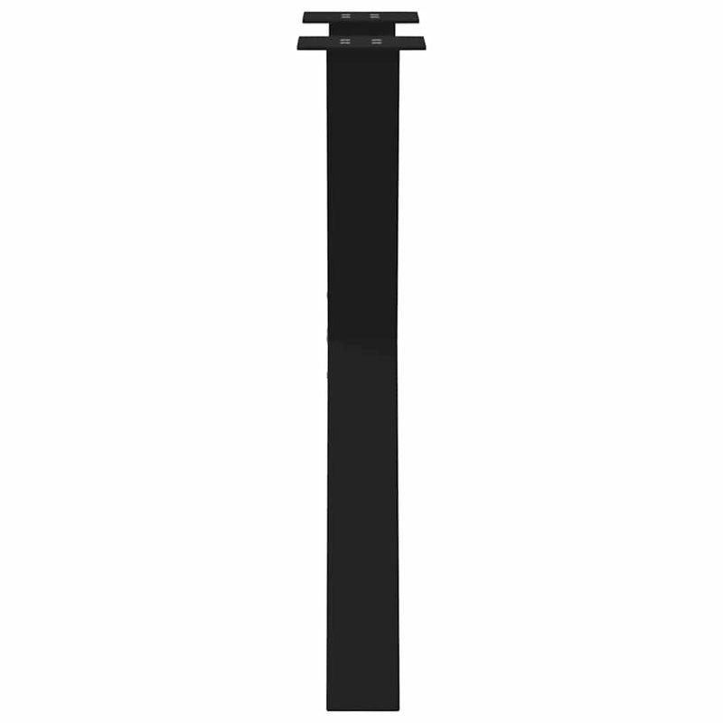 vidaXL 2 db X alakú étkezőasztal láb fekete acél 50 x (72-73) cm