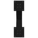 vidaXL 2 db X alakú étkezőasztal láb fekete acél 50 x (72-73) cm