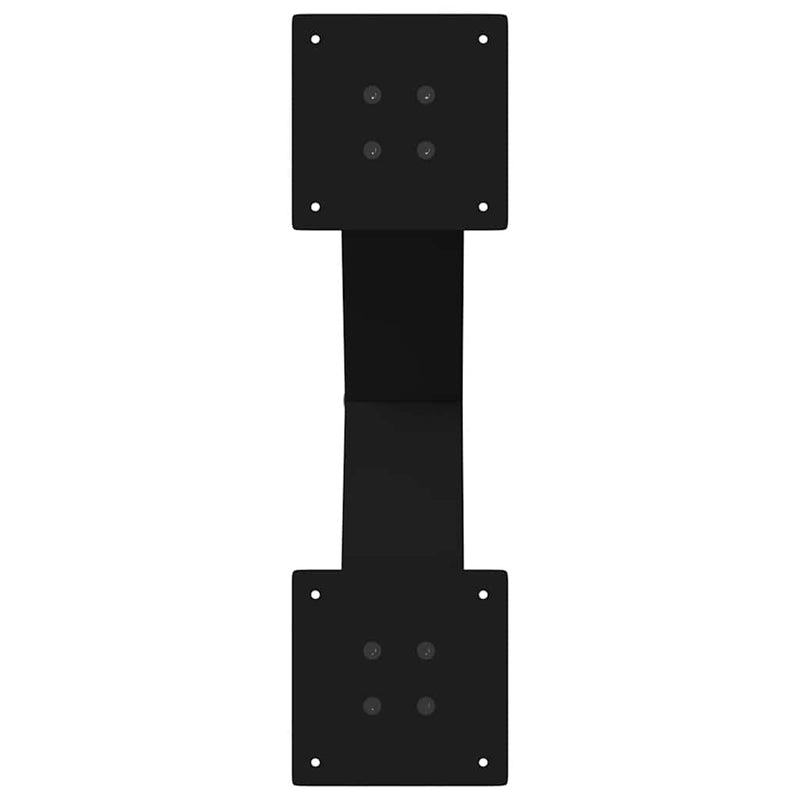 vidaXL 2 db X alakú étkezőasztal láb fekete acél 50 x (72-73) cm