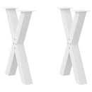 vidaXL 2 db fehér, X alakú étkezőasztal láb 50 x (72-73) cm acél étkezőasztalhoz