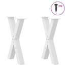 vidaXL 2 db fehér, X alakú étkezőasztal láb 50 x (72-73) cm acél étkezőasztalhoz