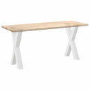 vidaXL 2 db fehér, X alakú étkezőasztal láb 50 x (72-73) cm acél étkezőasztalhoz