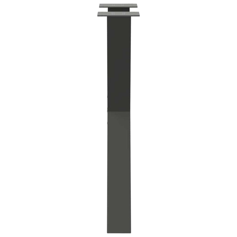 vidaXL 2 db antracitszürke X-alakú acél étkezőasztalláb 50x(72-73) cm