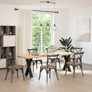 vidaXL 2 db X alakú étkezőasztal láb fekete acél 60 x (72-73) cm