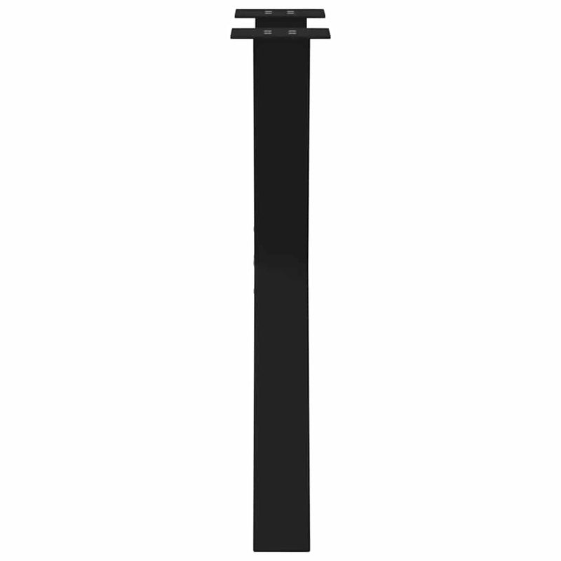 vidaXL 2 db X alakú étkezőasztal láb fekete acél 60 x (72-73) cm