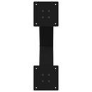 vidaXL 2 db X alakú étkezőasztal láb fekete acél 60 x (72-73) cm